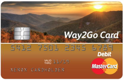 Example of what the Way2Go Debit Card looks like