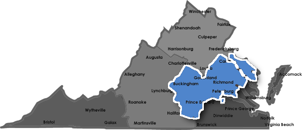 Mapa de las Oficinas Regionales Centrales